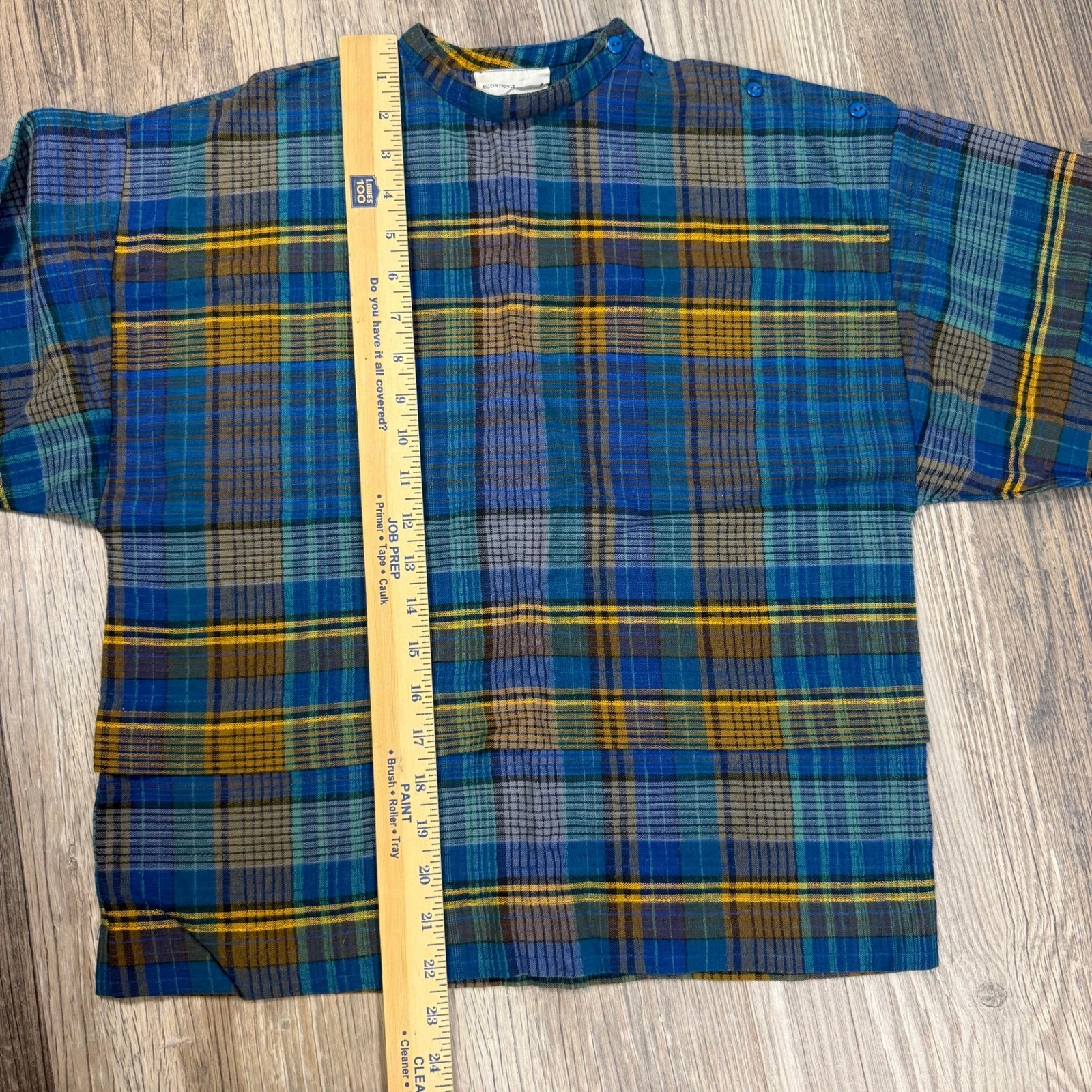 French Vintage Cottagecore Plaid Two Piece Set Gaucho Pants Folk Art Boho Cotton