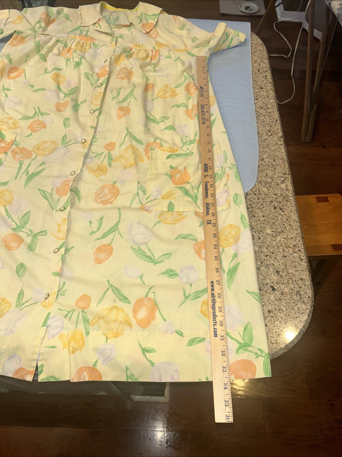 Vintage Cotton Snap From Yellow House Coat Housecoat GUC