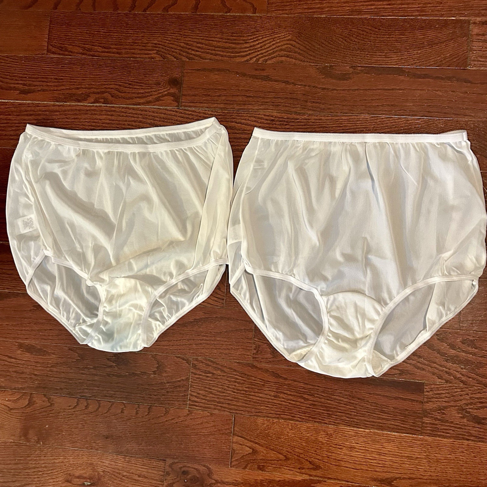 Vtg 100% Nylon Panties Dixie Belle Sz 9 Liquid 1990s Second Skin White Lot Of 2