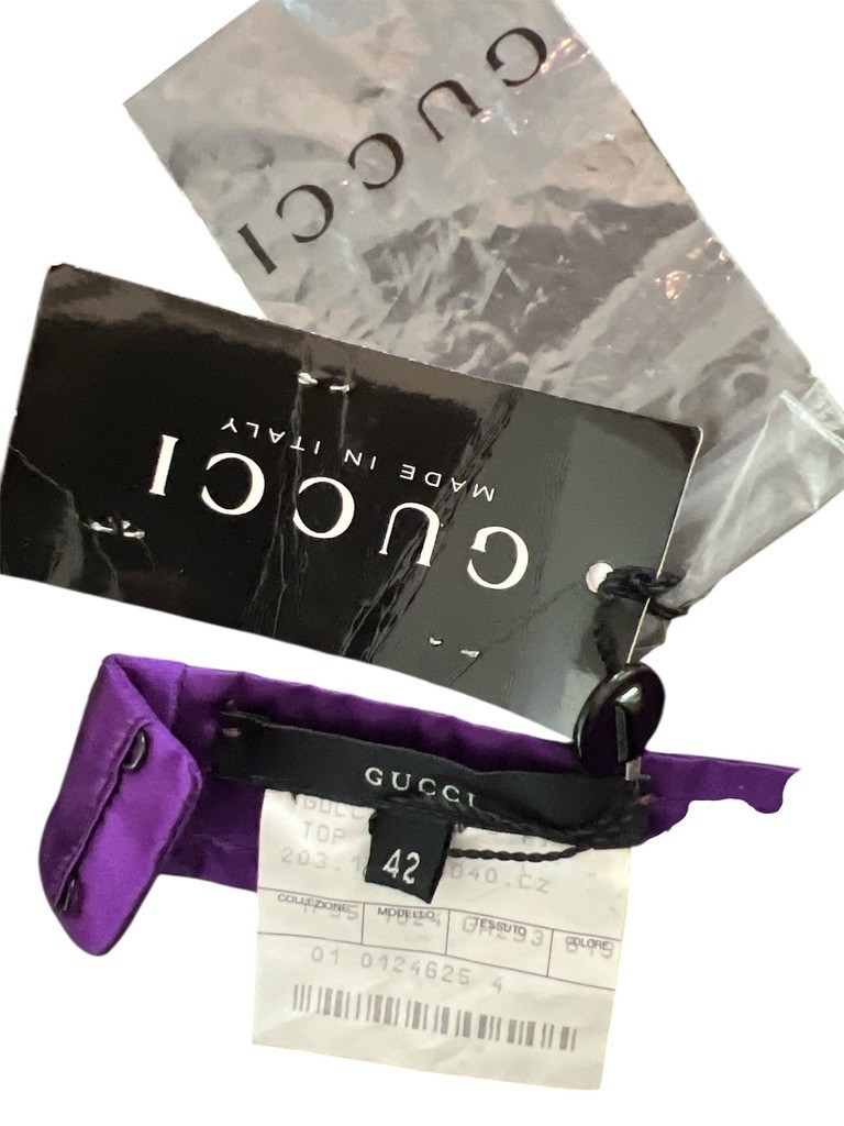TOM FORD FOR GUCCI VINTAGE 2001 SILK CONE BRA TOP NEW OLD STOCK WITH ALL TAGS!!