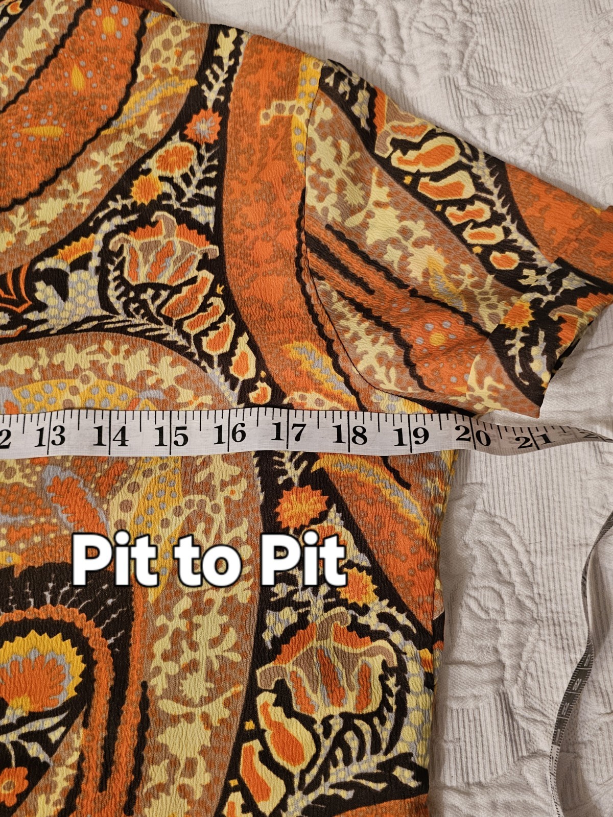 Vtg Graff Californiawear Psychedelic 60s 70s Mod Hippy Paisley Top M