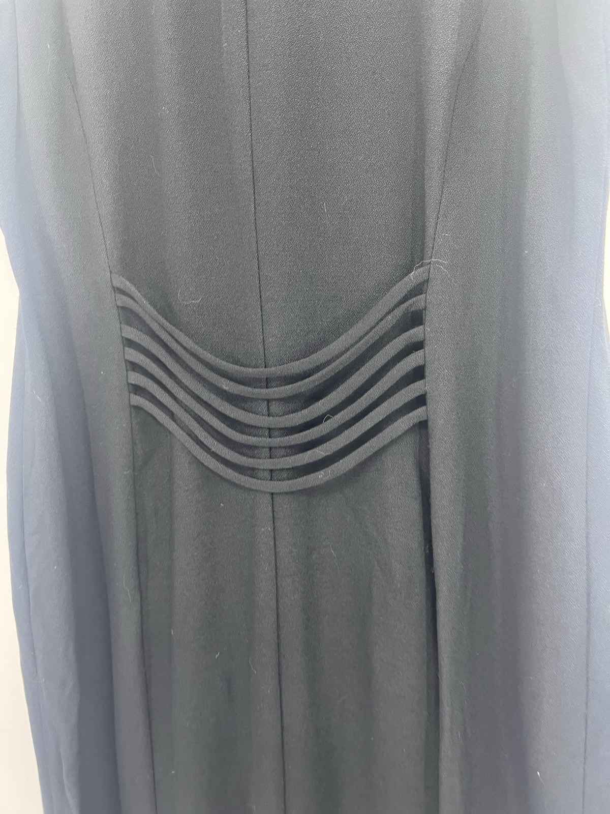 Lois Snyder Dani Max Vintage 90s Tuxedo Double Breasted Sheath Dress 14 Maxi