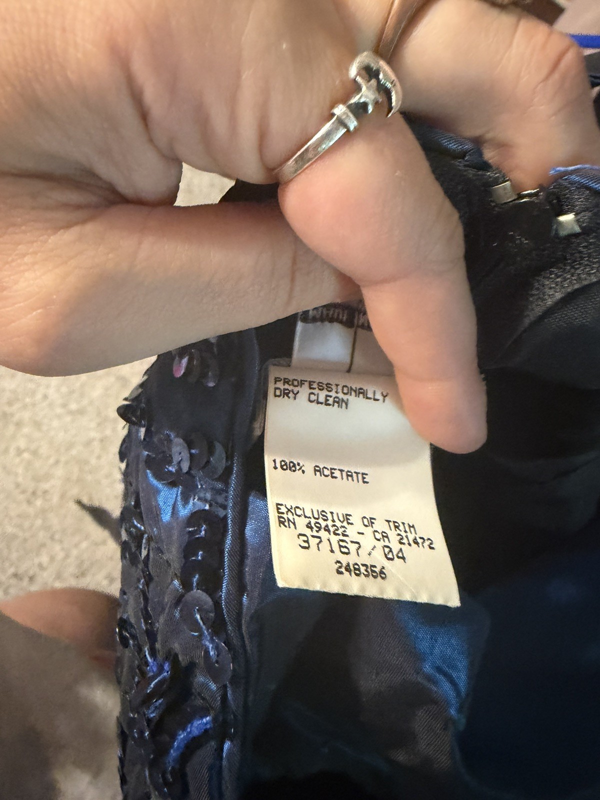 Gunne Sax Jessica McClintock blue sparkle dress size 9/10