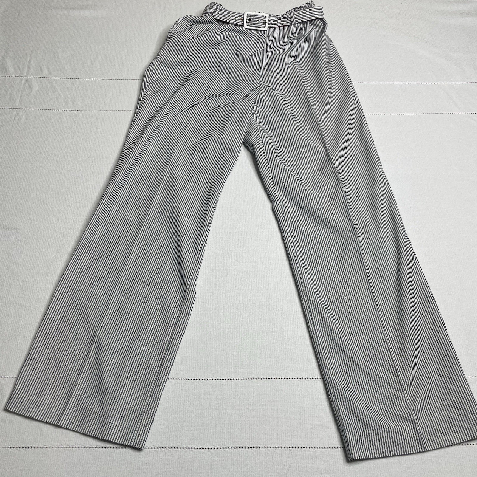 Vintage 70s JG Collection by Joyce Belted Striped Pants Size 5-6