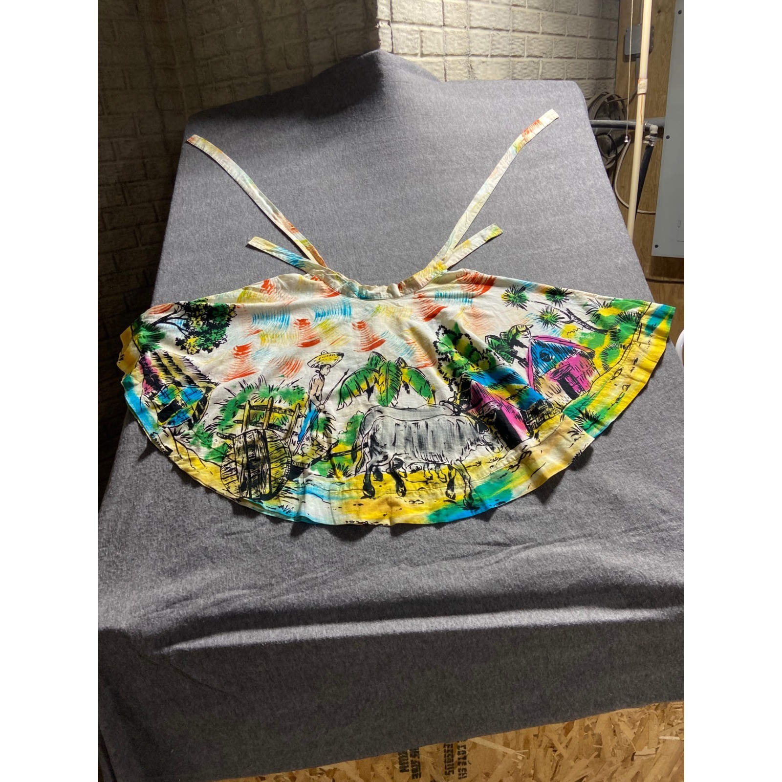 Kent Folklore Faldo&rsquo;s Hand Painted Mexican Skirt Straps Hook & Eye Closures