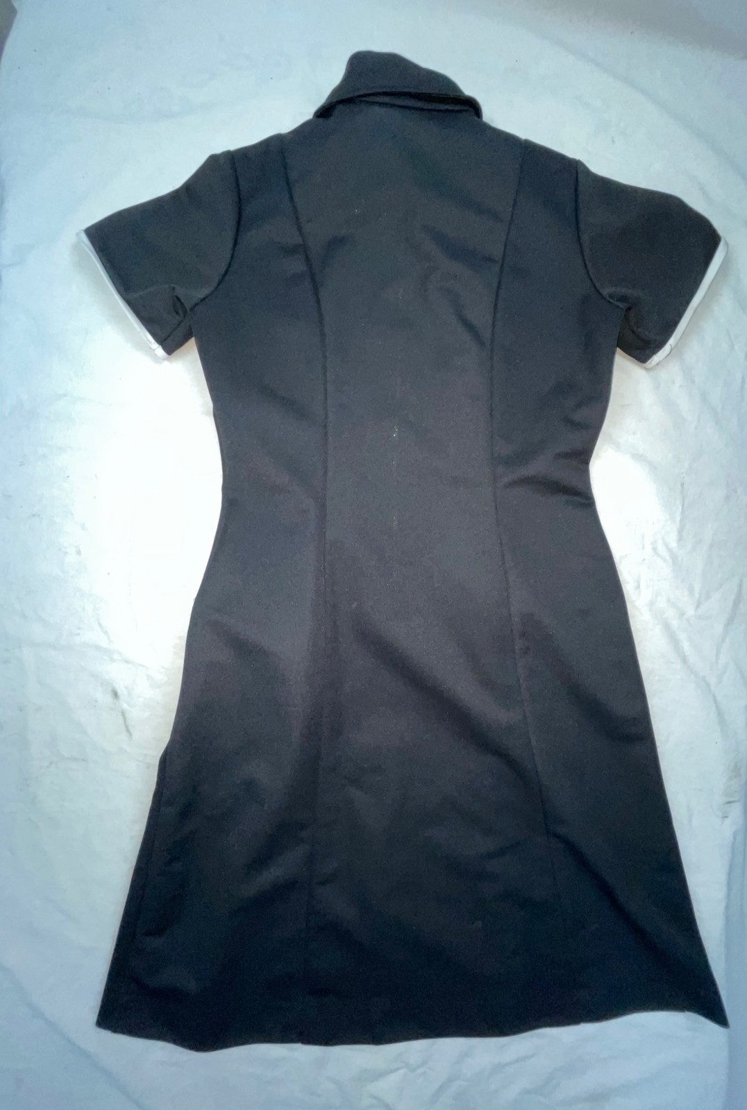 VTG 70S WOMENS S/M POLYESTER WAITRESS MAID DISCO RETRO GOGO UNIFORM DRESS