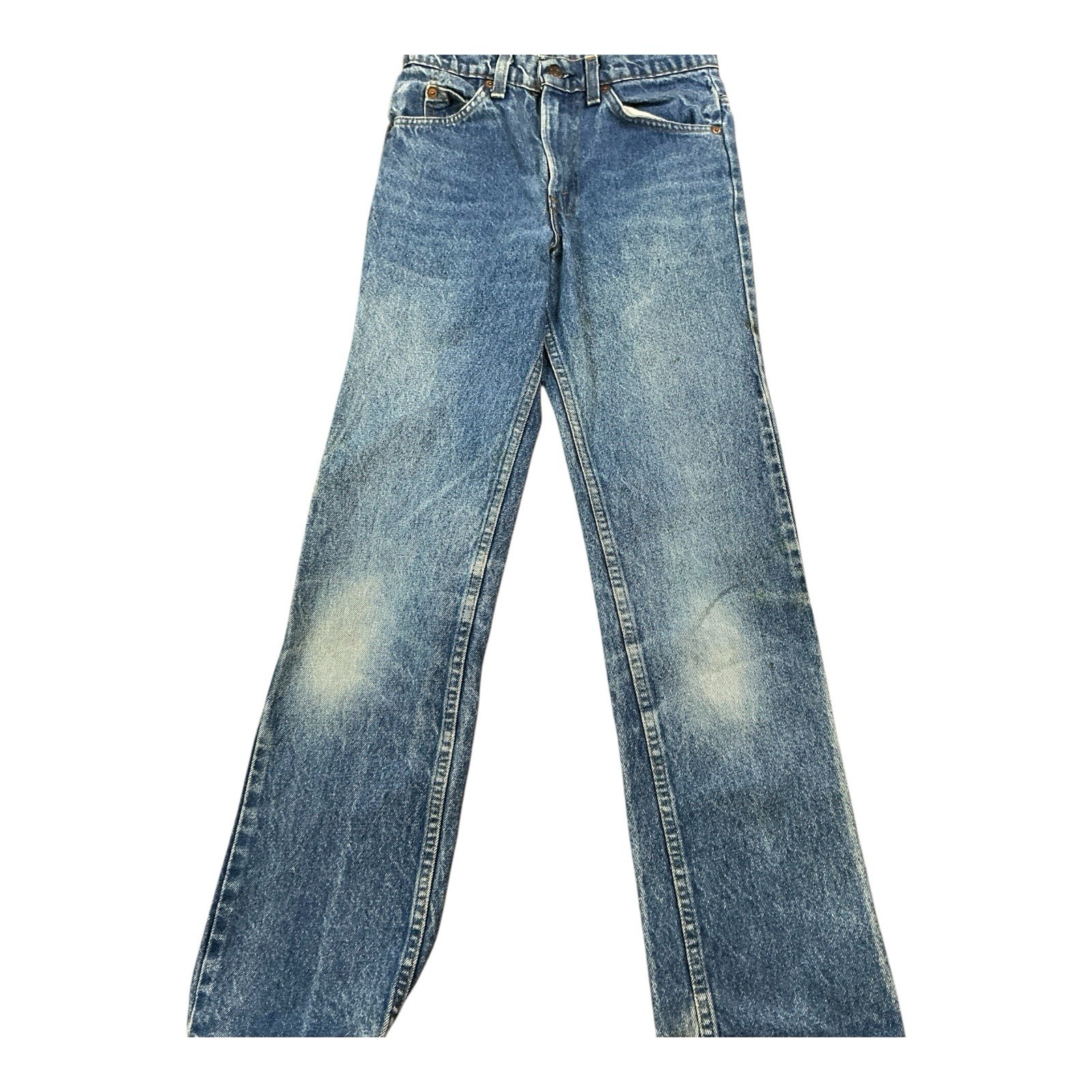 Vintage Levi’s 80s orange tab straight leg medium wash jeans 23×30 USA