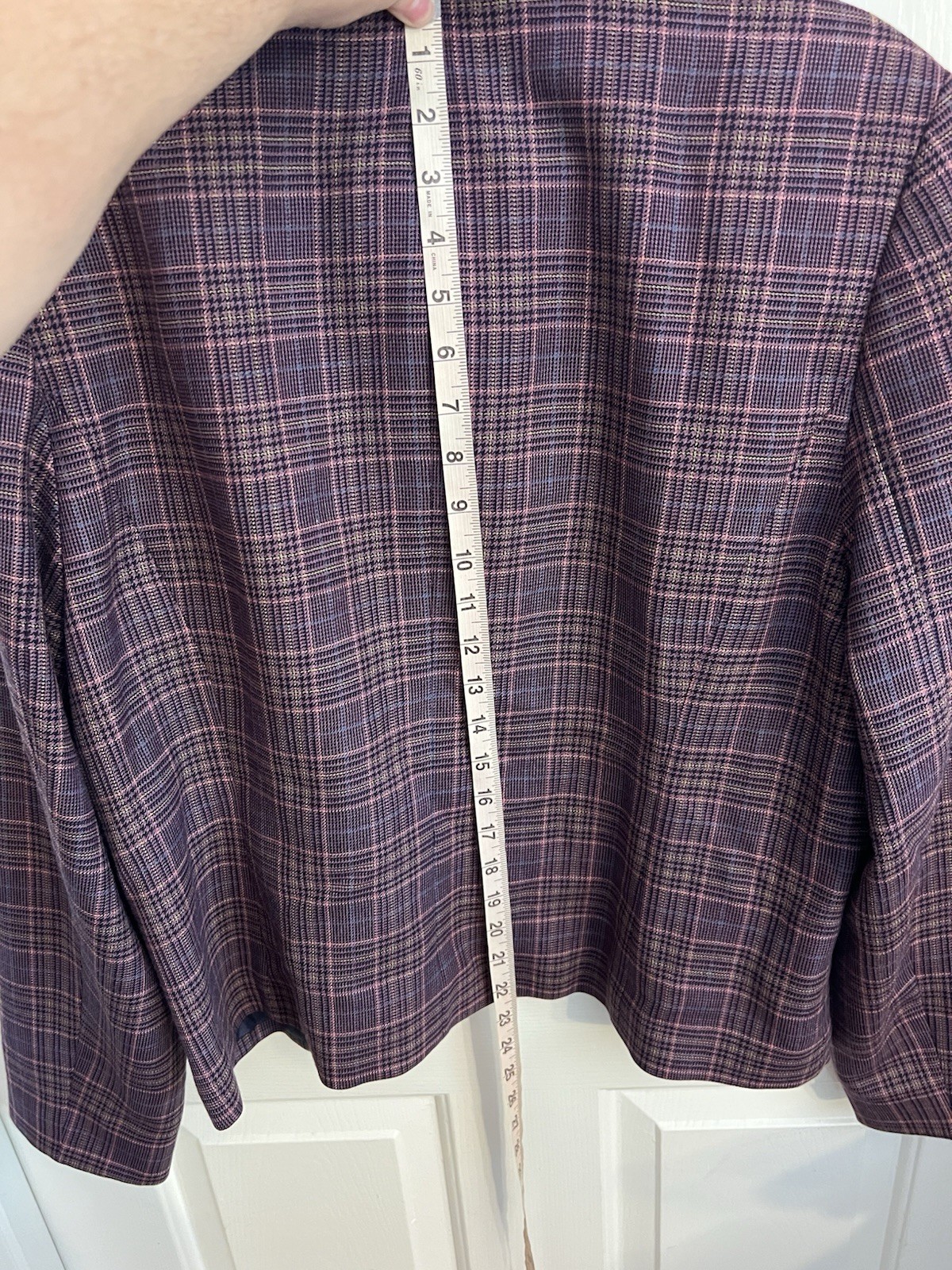 Women’s Vintage Pendleton Blazer plaid purple Sz 12-14 . No fur collar
