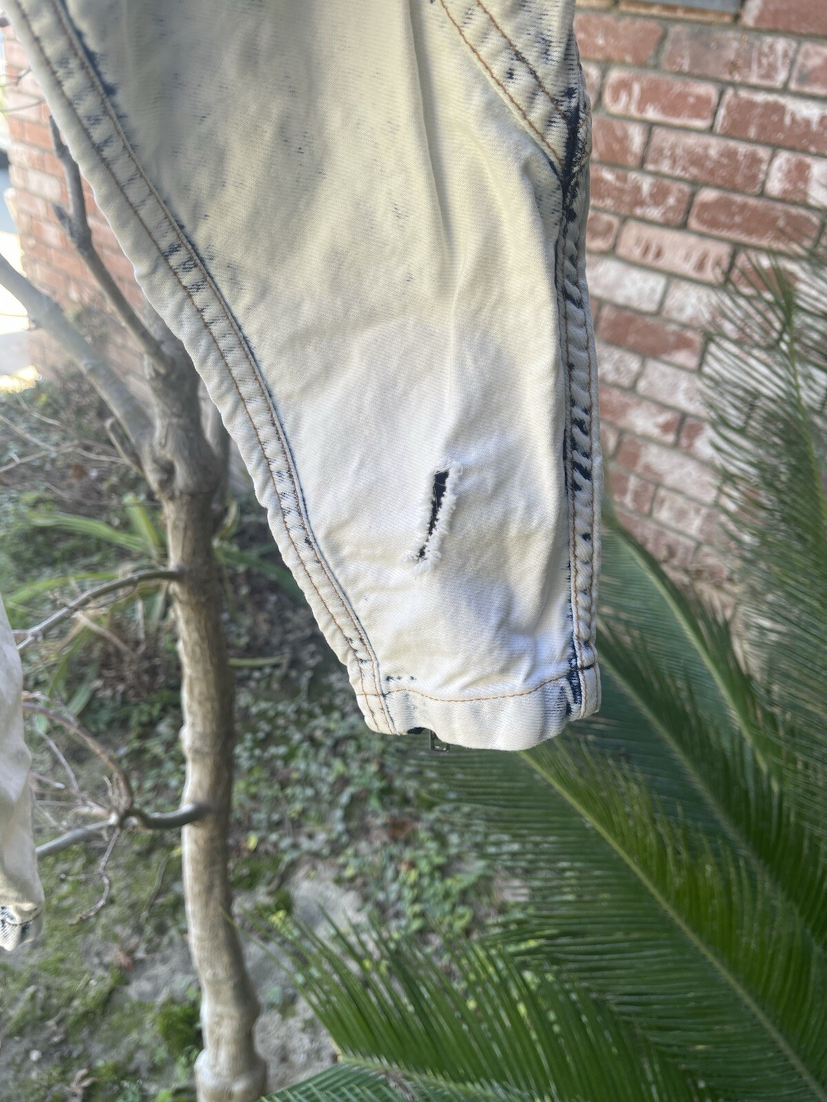 Vintage United States Chemin De Fer Acid Wash Zipper Dress.Small Rip On Sleeve.