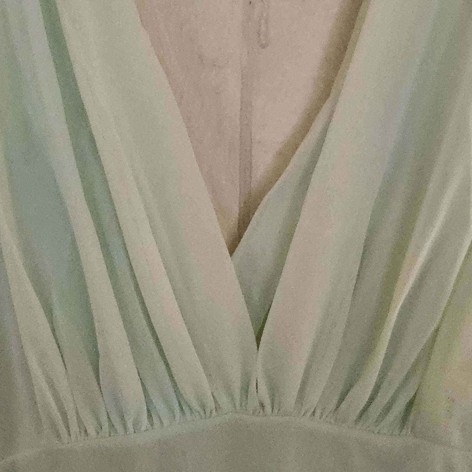 Vtg NWT Montgomery Ward Shear Silky Nylon Long Night Gown Mint Green Sz S
