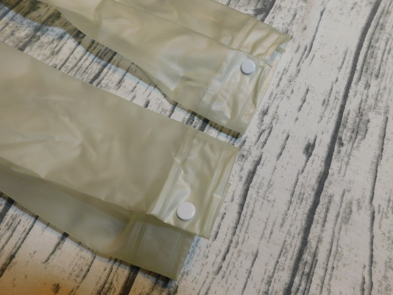 VTG CLEAR RAIN JACKET 60&rsquo;s 70&rsquo;s ZIP POCKETS SPORTS TRANSPARENT MENS WOMENS sz S