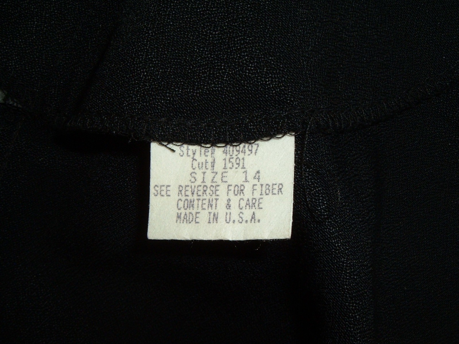 Vintage Expose Calif 14 Black shift Dress LBD Goth Emo Rayon acetate lagenlook