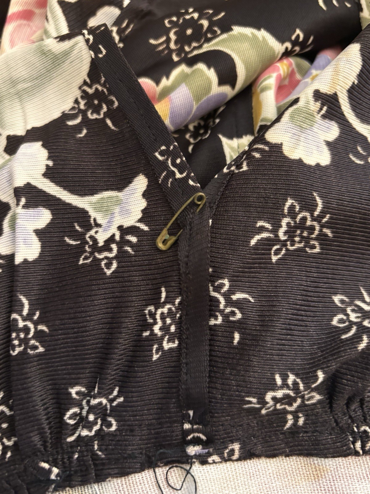 VTG Union Made 70s Boho Floral Flutter Sleeve Cottagecore Maxi Dress Size 13