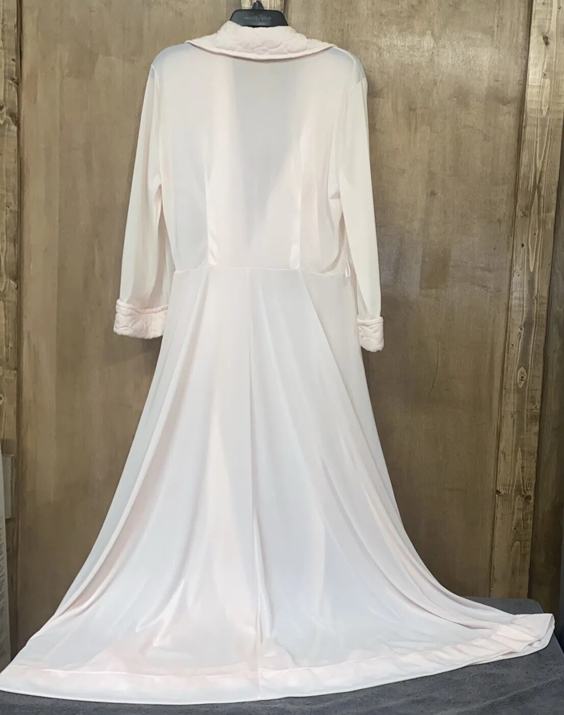 VTG Van Raalte Long All Nylon Soft Pink Peignoir Robe 132’ Sweep Olga Style