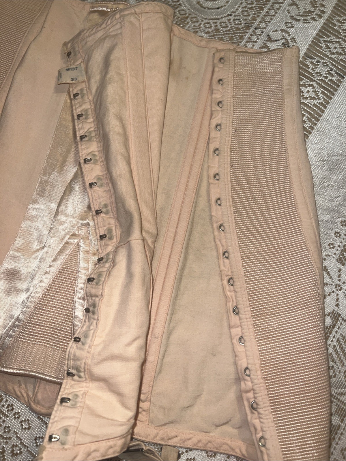 Vintage Warners Open Bottom Girdle With Garter Size 33 1945 USA FLAWED