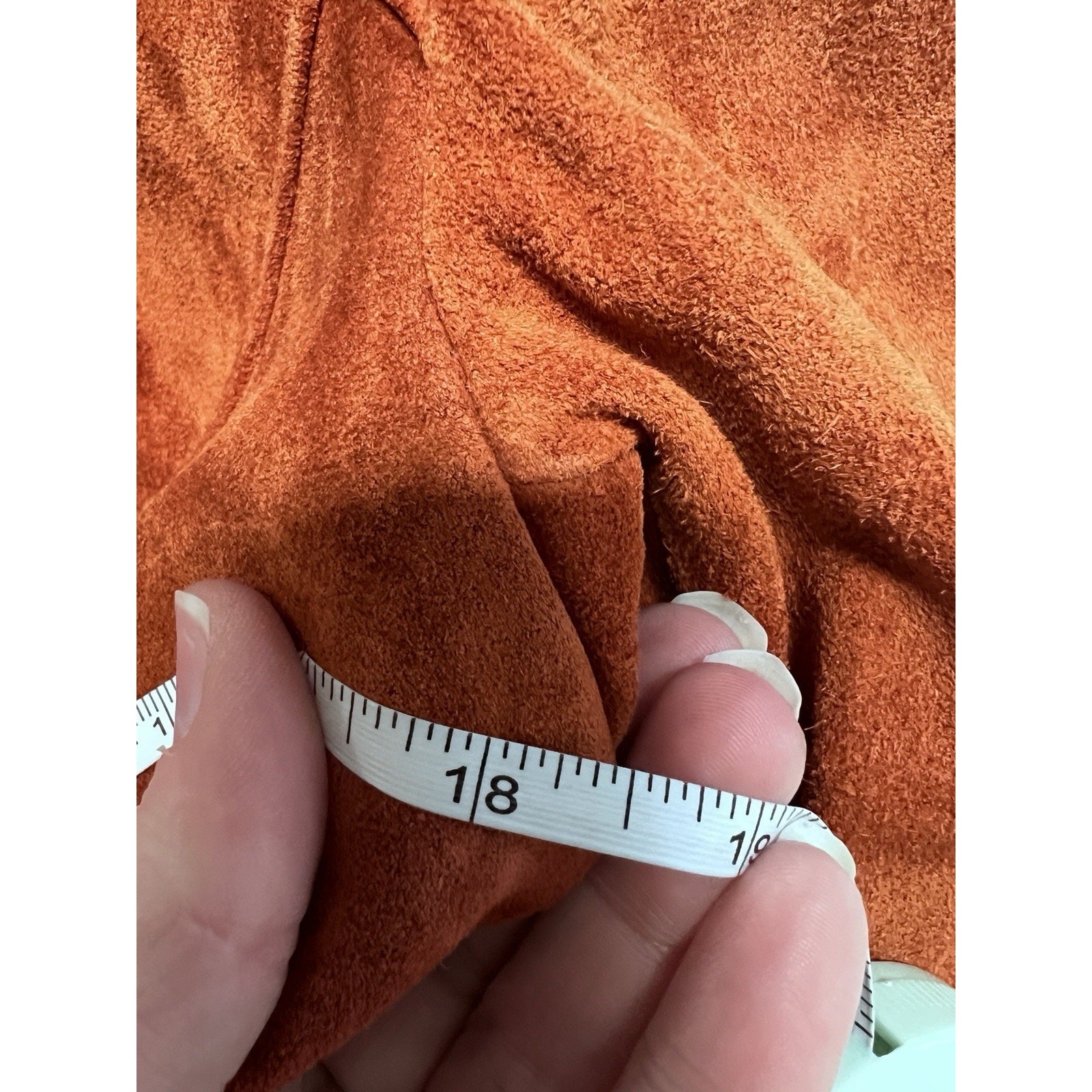 Vintage 1970&rsquo;s Rust Orange Suede Bomber Jacket Womens Small Leather Groovy 70s