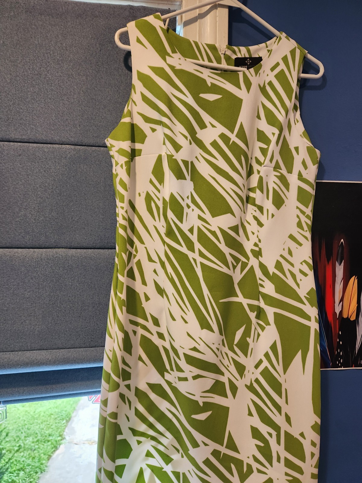 Vintage Ronni Nicole « Botanical » Pattern Mini Dress Womens Size 10