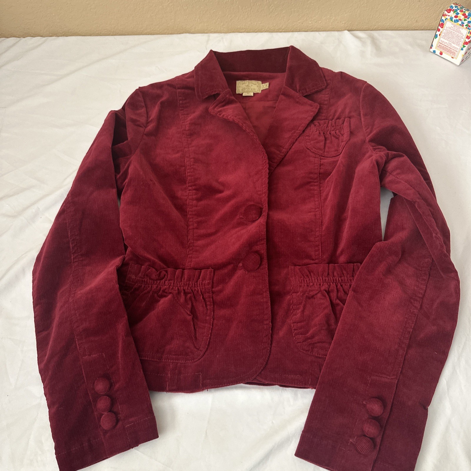 Vintage 1990’s Be Cool Corduroy Jacket Blazer Wine Red Size S