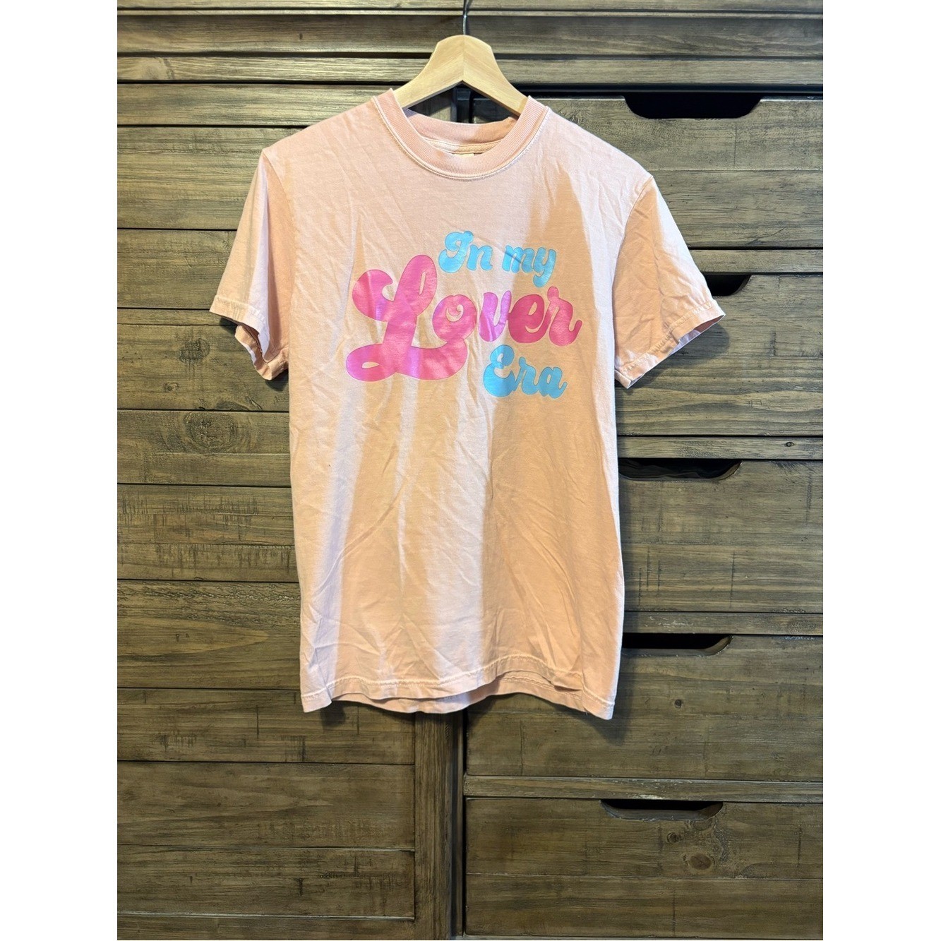 Comfort Colors « In My Lover Era » Graphic Tee Pink Retro Valentine Shirt Size S