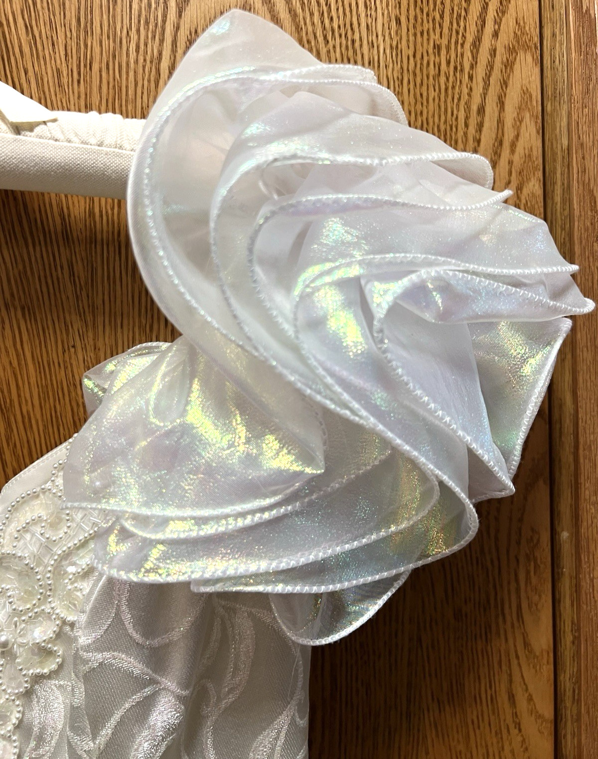FLIRTATIONS Alfred Angelo Ivory Puff Sleeve Sheath Dress Romantic Lolita Sz 7/8