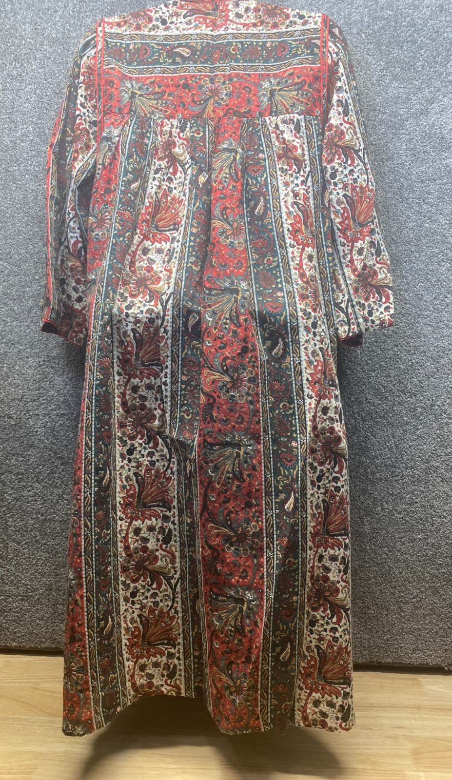 VINTAGE 60s 70s MODELS COAT House Dress Boho Colorful Mod Paisley Floral Size 10