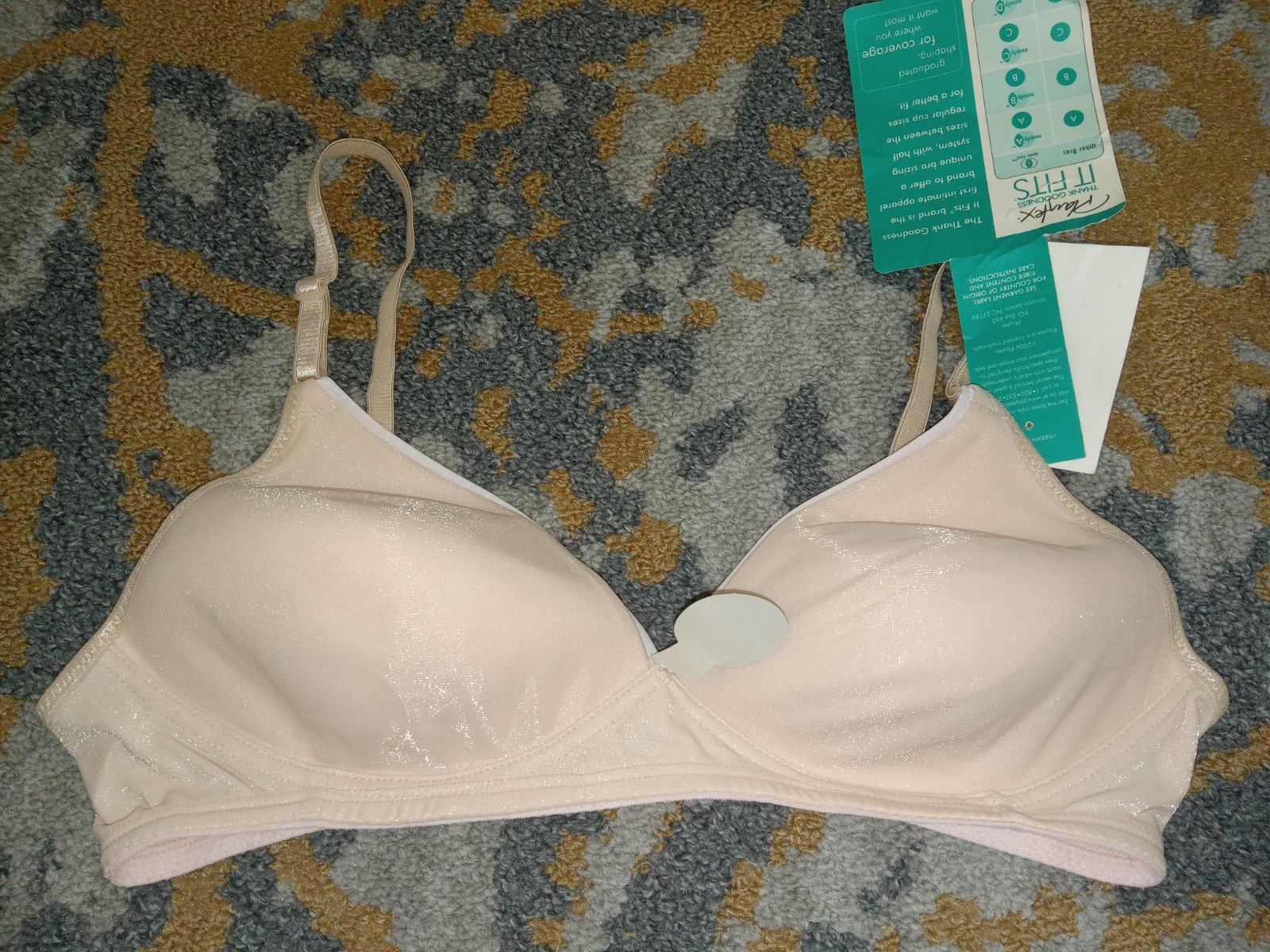 Vintage Playtex Double Vision 4009 Bra 36A Wireless Lined Ivory NOS *FLAW*