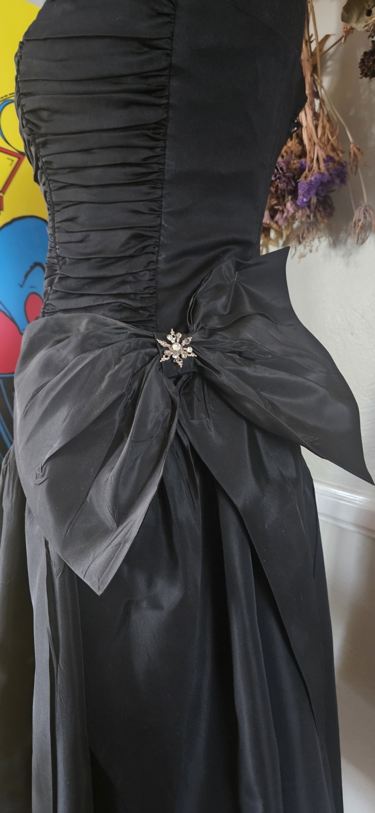 Vintage Black Party Dress Midcentury