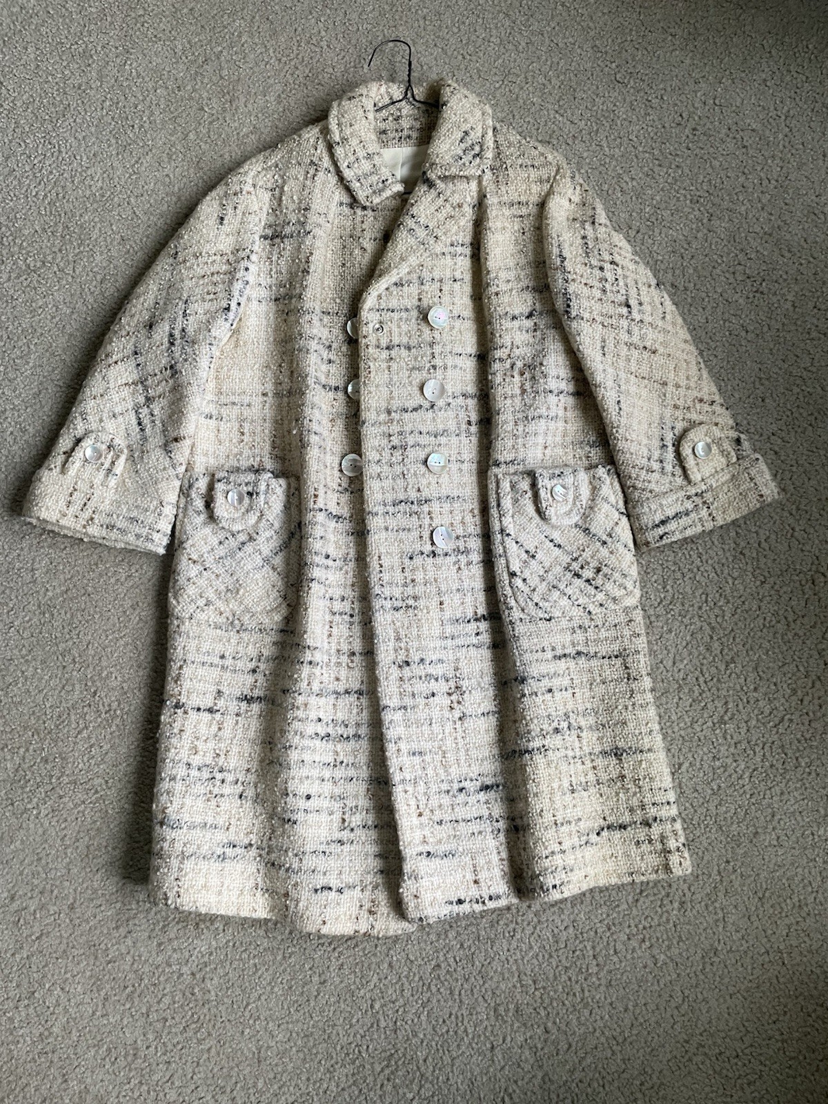 Vintage ILGWU Union Made Women’s Tweed Coat 16W 18W USA MADE