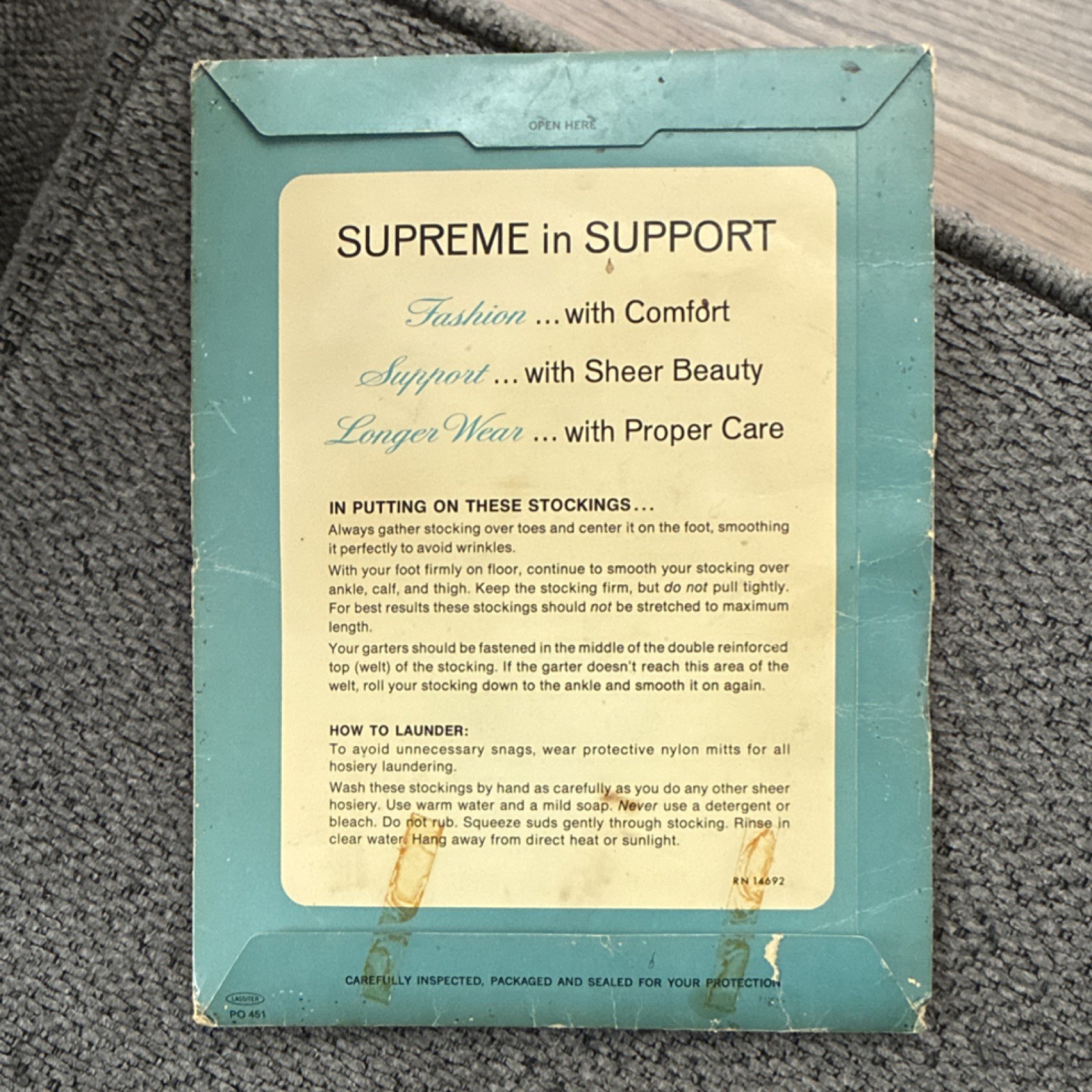 SUPREME Support Hose Seamless 4650 Neubeige 88% Nylon 12% Lycra Size 9½-10