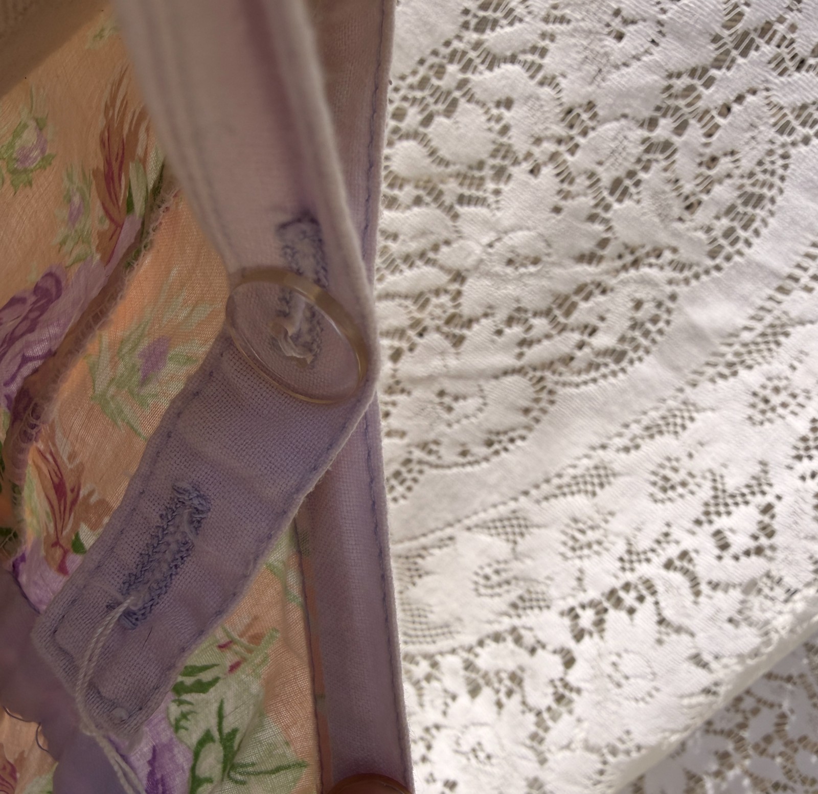Vintage Floral Cottagecore dress Pink Lavender Rose XS/S FoxyLady San Francisco