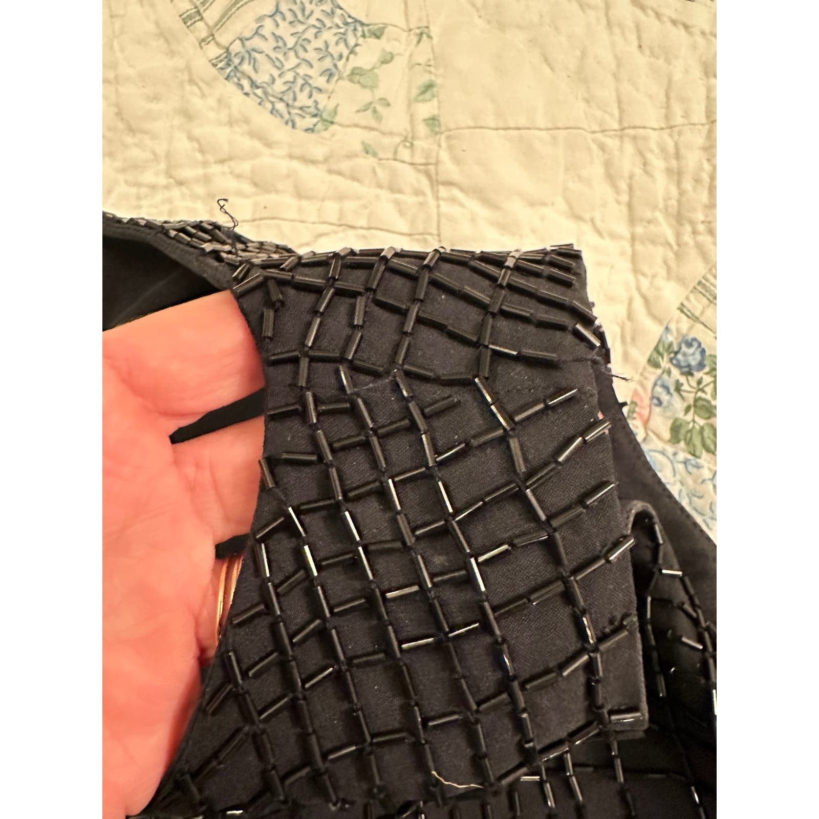 VINTAGE 80&rsquo;s 90&rsquo;s EMANUEL UNGARO BEADED TOP
