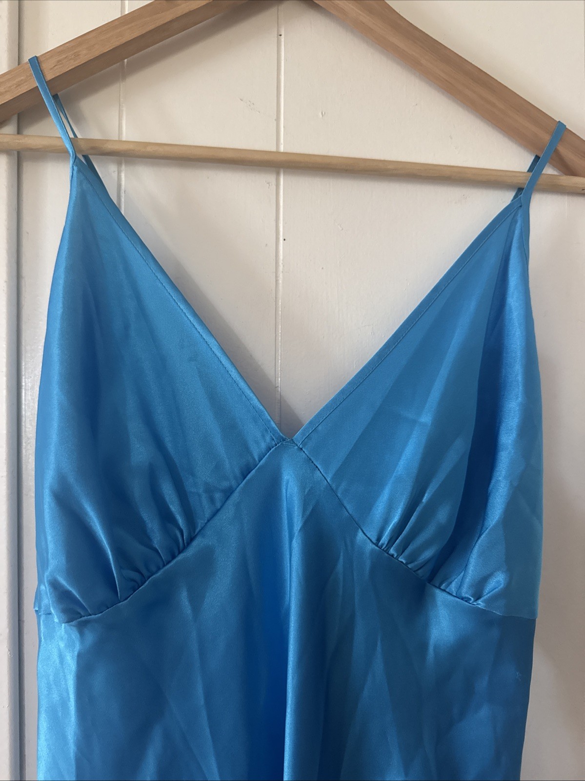 Vintage Vassarette Long Intimate Attitude Tricot Nightgown Sz 1X Blue