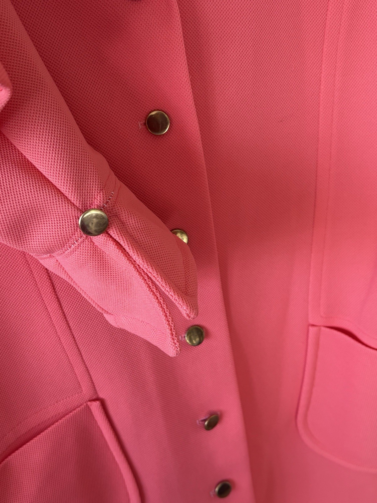 1960S Vintage Salmon Pink Peach Dress Full Button front David Crystal Fashion