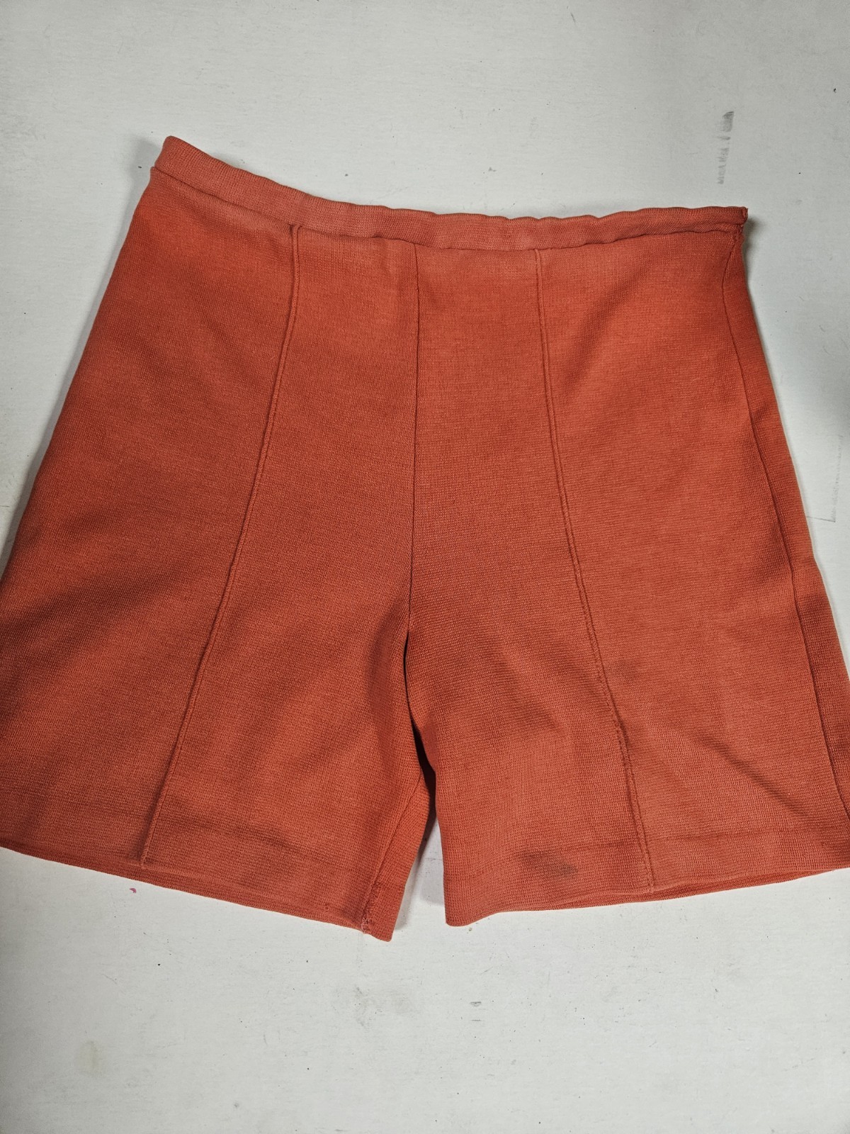 Womens Hot Pants Shorts Go-Go Disco Red Stretch VTG 1970s Red Med/L High Waist