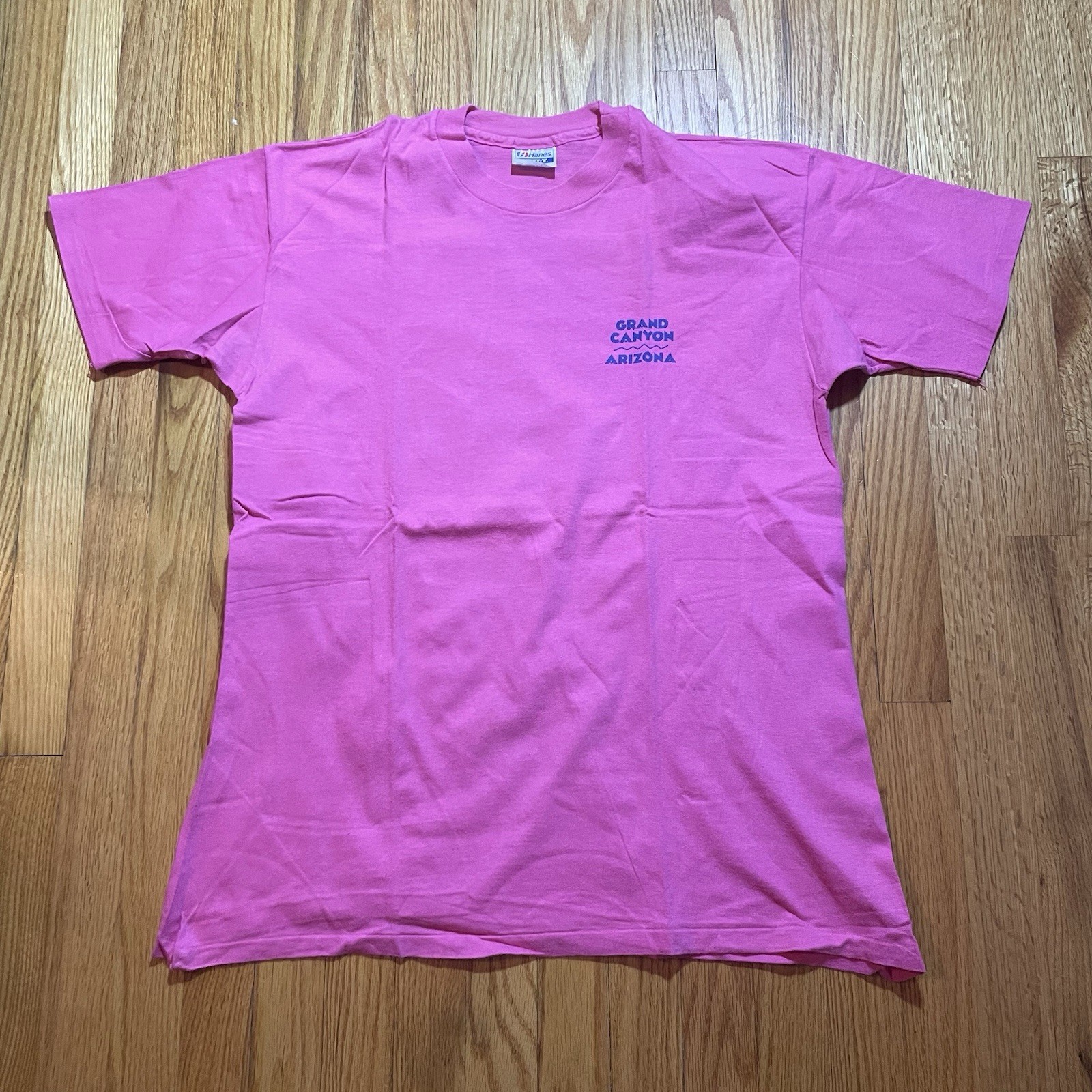 Vintage 1989 I HIKED THE GRAND CANYON NATIONAL PARK ARIZONA T-Shirt Size XL PINK