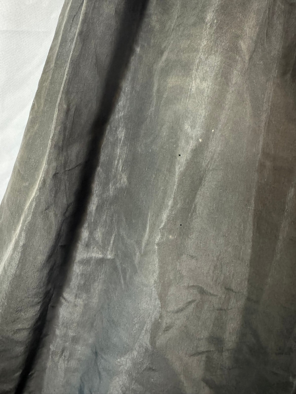 Antique Victorian Black Silk Taffeta Skirt Triple Ruffle Bustle Era Handmade
