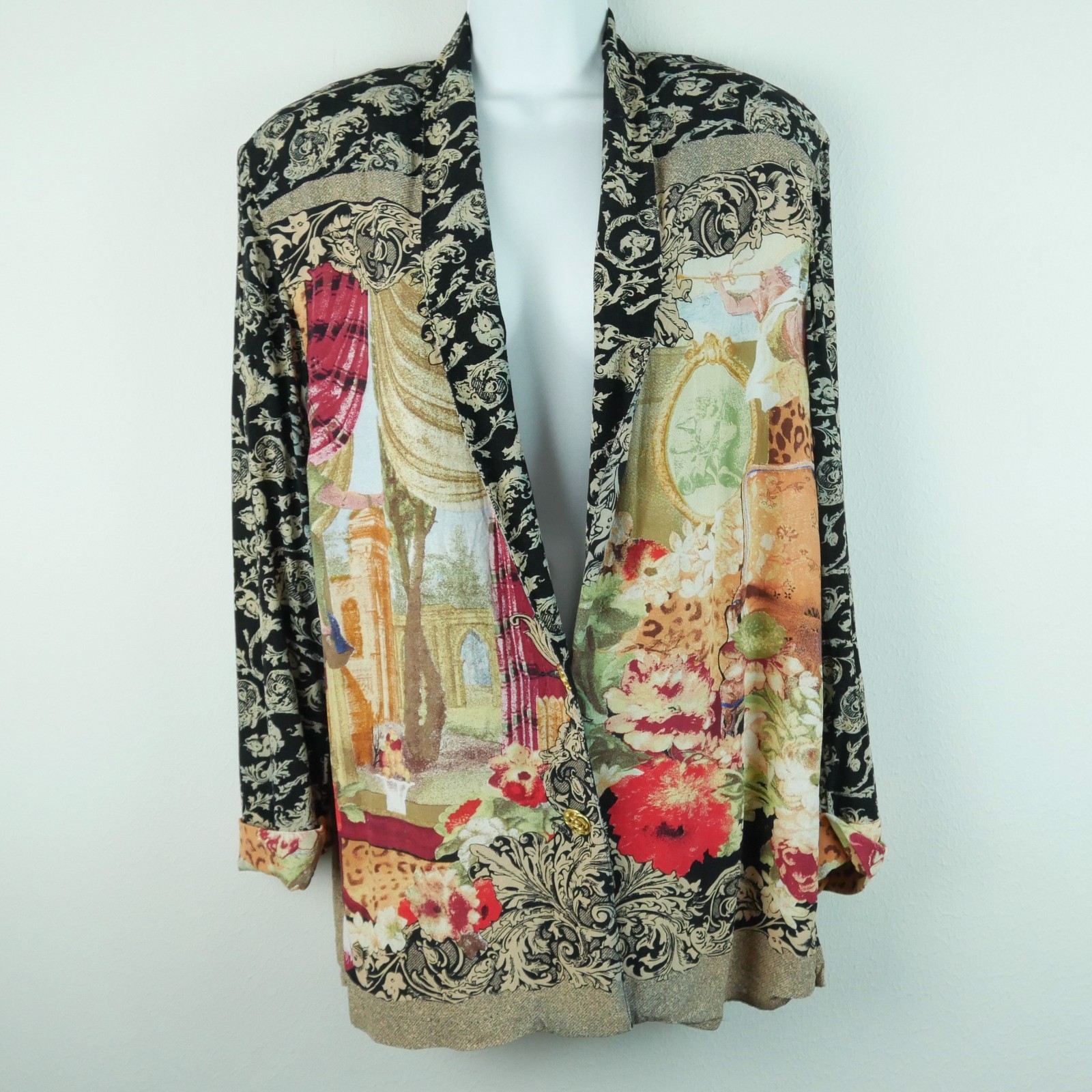 Vintage 90s Baroque Renaissance Jacket Blazer Art to Wear Romantic Size 10