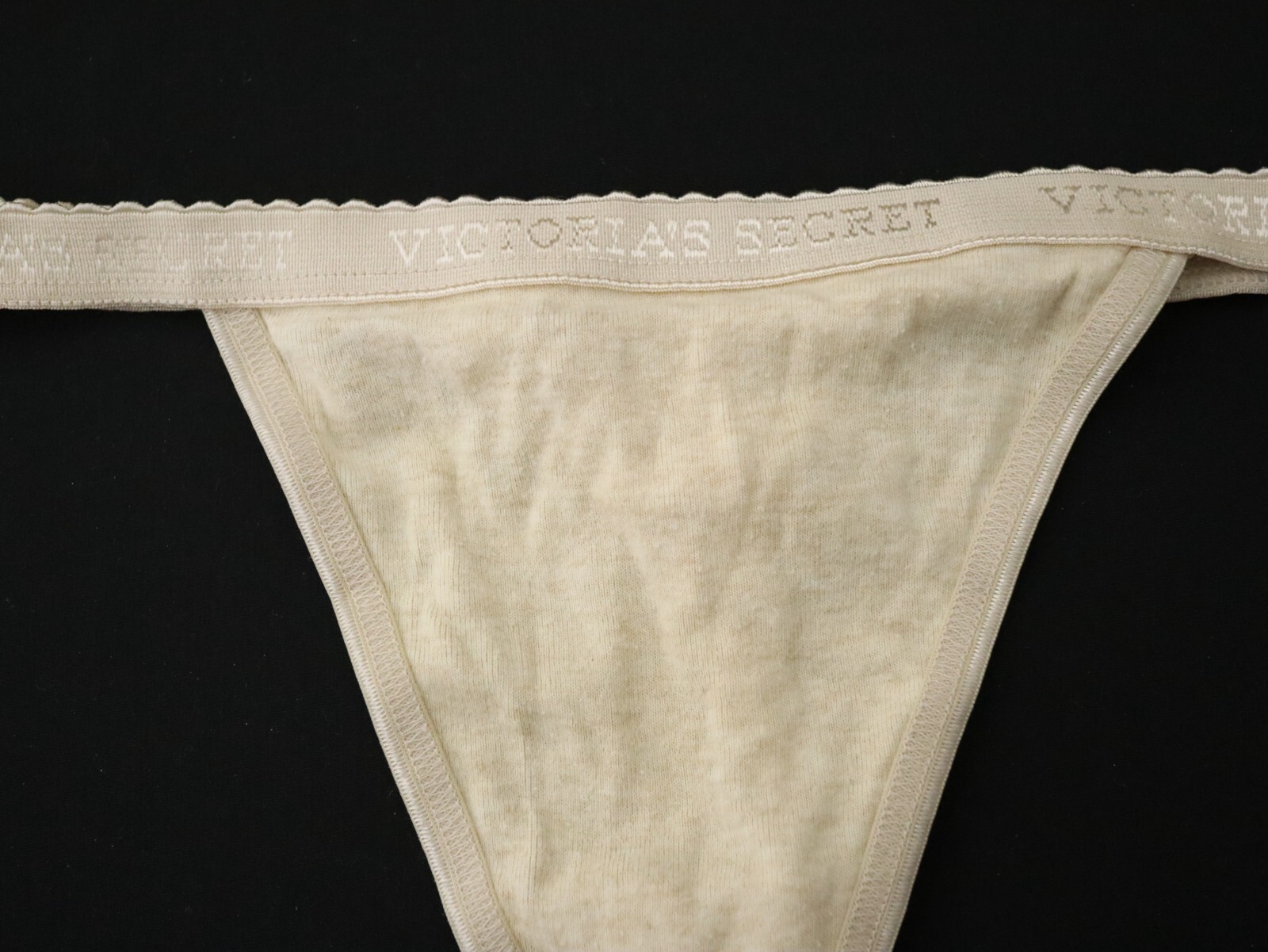 2 Victoria&rsquo;s Secret VTG Y2K Signature Cotton V-String Thong Panties Lot MEDIUM