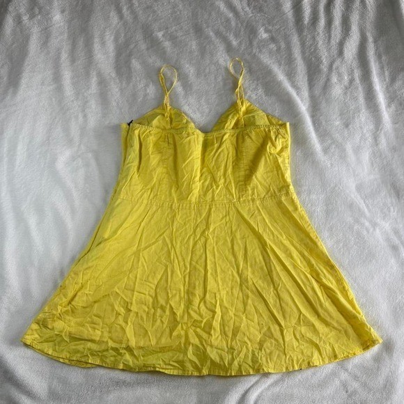 Romy yellow babydoll cami tank top with zipper side y2k vintage grunge