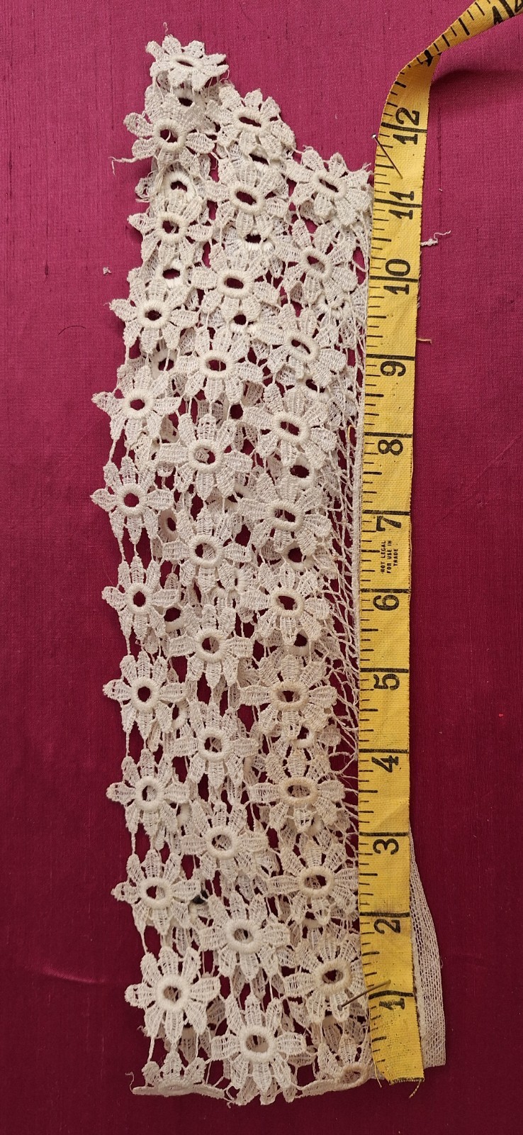 Antique Edwardian Victorian 4 White Cotton Handmade Collars Beautiful