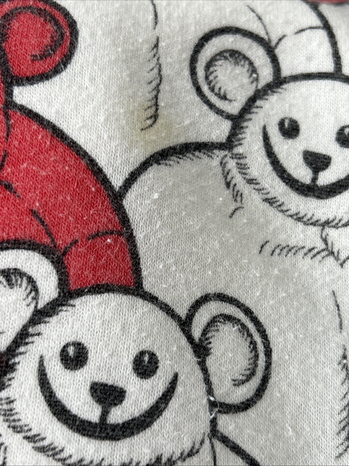Vintage One Step Up White Sweatshirt with Red, White, and Blue Bears One Size