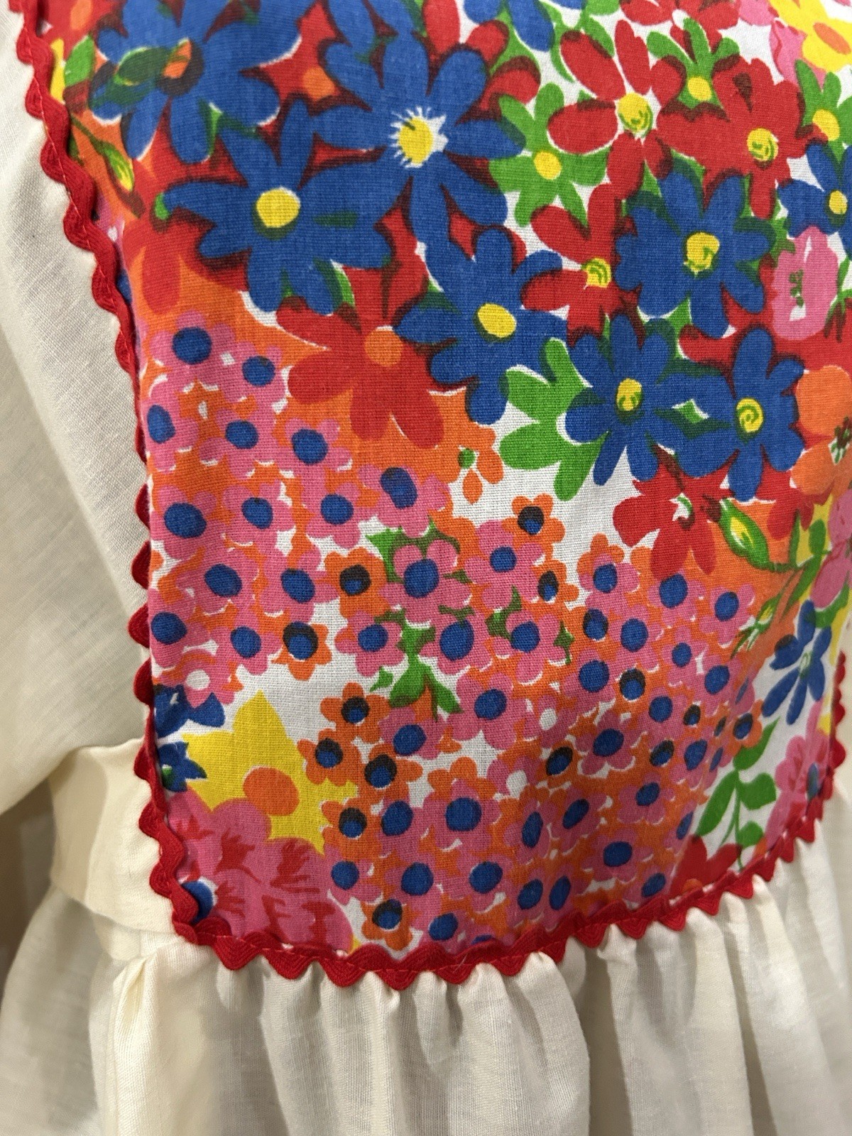 Deadstock Vintage 60s Great Entertainers Sears Floral Boho Hippie Tunic Dress S