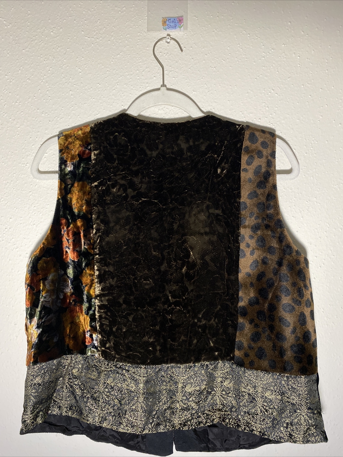 Lucia Lukken Multicolor Patchwork Velvet Vest Size Unknown See Description