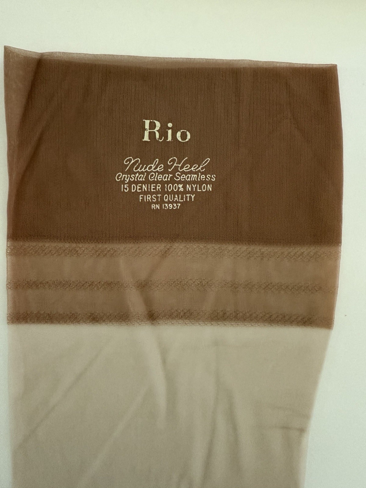 Vintage RIO Seamless Flat Knit Barefoot Stockings 3 Pairs In The Box