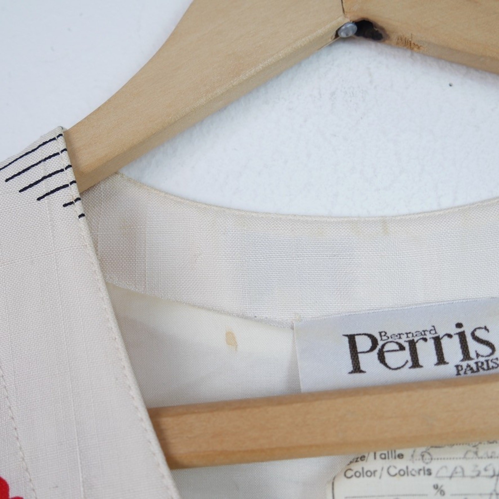Vintage 80s Bernard Perris Silk Dress France Luxury Designer Cocktail Glam 10