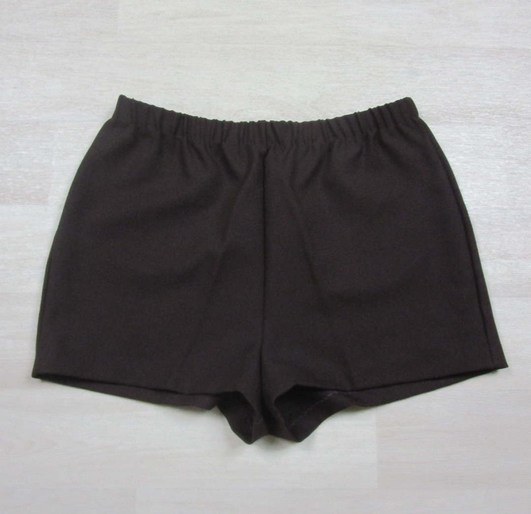 Vintage 60s 70s High Rise Hot Pants Shorts MOD Disco Polyester Chocolate Brown