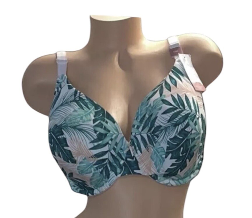 Cacique Lightly Lined T-Shirt Nylon Bra Womens 44DD NWT