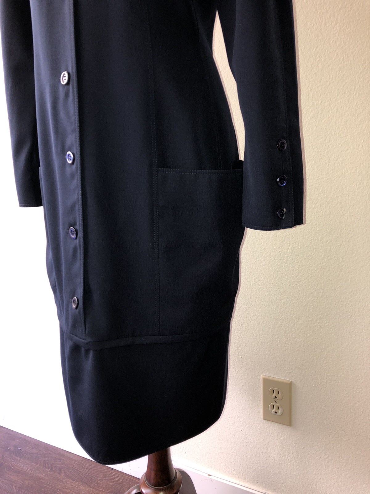 Vintage &rsquo;80s Emanuel Ungaro Parallele Avant Garde Midi Dress Shift Pockets Large