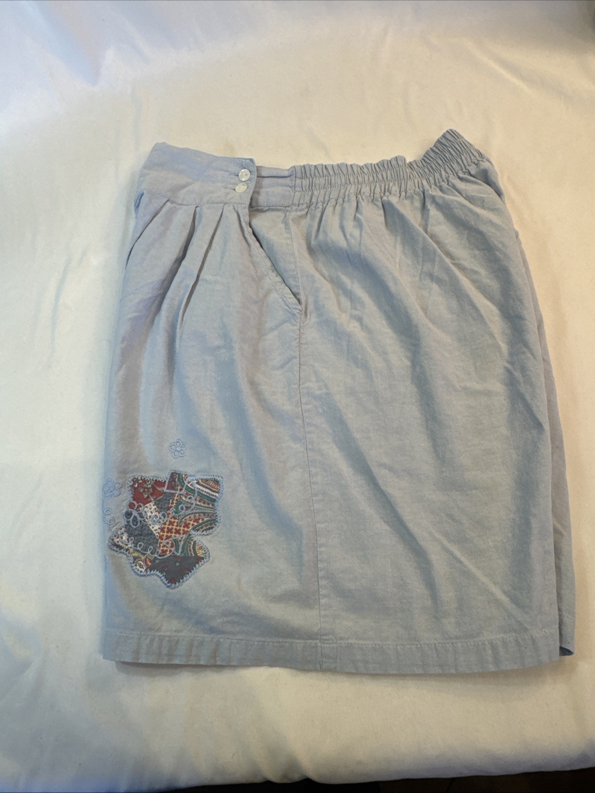 Vtg Jane Ashley Cotton Shorts Button Zip Sz L
