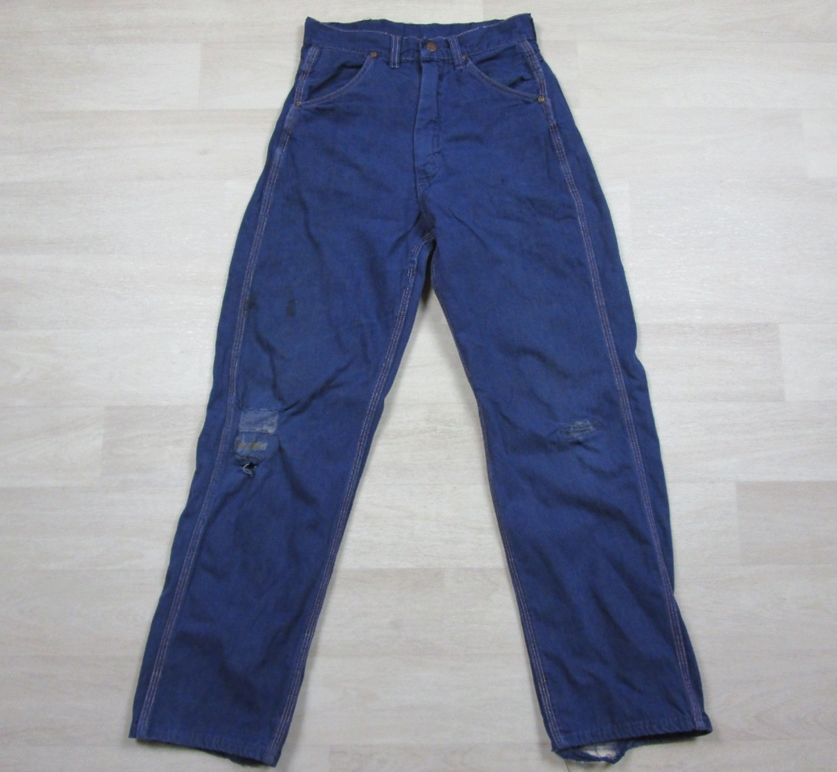 Vintage 50s 60s Big Mac Denim Jeans Womens (25&Prime; Waist) Workwear Contrast Stitch